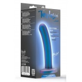 Синяя насадка с гладкой поверхностью Surrender 5.75 Inch Intermediate Pegging Dildo - 14,6 см. - Blush Novelties - купить с доставкой в Сызрани