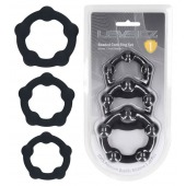 Набор из 3 эрекционных колец Beaded Silicone Cockring Set - Shots Media BV - в Сызрани купить с доставкой