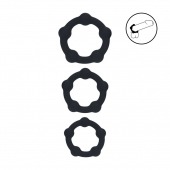 Набор из 3 эрекционных колец Beaded Silicone Cockring Set - Shots Media BV - в Сызрани купить с доставкой