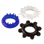 Набор из 3 эрекционных колец разного цвета и рельефа - Boys of Toys - в Сызрани купить с доставкой