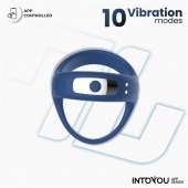 Синее интерактивное эрекционное виброкольцо Rank - Intoyou - в Сызрани купить с доставкой