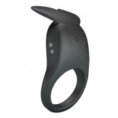 Черное перезаряжаемое виброкольцо Carlton - Baile - в Сызрани купить с доставкой