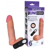 Фаллическая насадка Харнесс UNICOCK 6  с вибрацией - 18 см. - LOVETOY (А-Полимер) - купить с доставкой в Сызрани