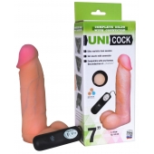Фаллическая насадка Харнесс UNICOCK 7  с вибрацией - 19 см. - LOVETOY (А-Полимер) - купить с доставкой в Сызрани