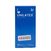 Классические презервативы Unilatex Natural Plain - 12 шт. + 3 шт. в подарок - Unilatex - купить с доставкой в Сызрани