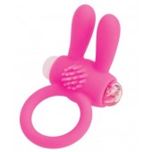 Розовое эрекционное виброкольцо A-toys с ушками - A-toys - в Сызрани купить с доставкой