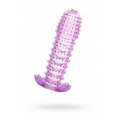 Гелевая фиолетовая насадка с шипами - 12 см. - Toyfa Basic - в Сызрани купить с доставкой