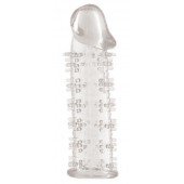 Гелевая прозрачная насадка с шипами - 12 см. - Toyfa Basic - в Сызрани купить с доставкой