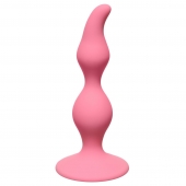 Розовая анальная пробка Curved Anal Plug Pink - 12,5 см. - Lola Games