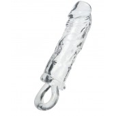 Прозрачная насадка с петлёй для фиксации - 14 см. - ToyFa - в Сызрани купить с доставкой