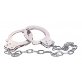 Наручники из металла с длинной цепочкой CHROME HANDCUFFS METAL HANDCUFFS W. KEY - NMC - купить с доставкой в Сызрани