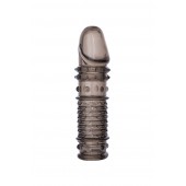 Дымчатая закрытая насадка ToyFa XLover с чешуйками и пупырышками - 13,5 см. - ToyFa - в Сызрани купить с доставкой