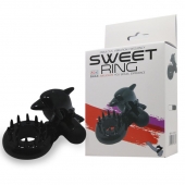 Чёрное эрекционное виброкольцо Sweet Ring с дельфинчиком - Baile - в Сызрани купить с доставкой