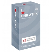 Презервативы с рёбрами Unilatex Ribbed - 12 шт. + 3 шт. в подарок - Unilatex - купить с доставкой в Сызрани
