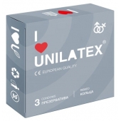 Презервативы с рёбрами Unilatex Ribbed - 3 шт. - Unilatex - купить с доставкой в Сызрани