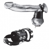 Утяжка на пенис и мошонку Cock Ring With 1.5  Ball Stretcher And Optional Weight Ring - BlueLine - купить с доставкой в Сызрани