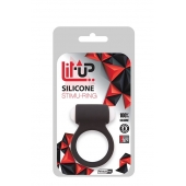 Чёрное эрекционное виброкольцо LIT-UP SILICONE STIMU RING 3 BLACK - Dream Toys - в Сызрани купить с доставкой