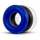 Набор из 3 разноцветных колец Stay Hard Donut Rings - Blush Novelties - в Сызрани купить с доставкой