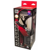 Пояс харнесс премиум класса WOMAN SIMPLEX(S) с 3 черными насадками - LOVETOY (А-Полимер) - купить с доставкой в Сызрани