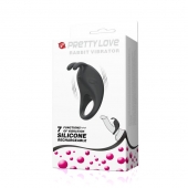 Чёрное эрекционное кольцо с вибрацией Rabbit Vibrator - Baile - в Сызрани купить с доставкой