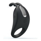 Чёрное эрекционное кольцо с вибрацией Rabbit Vibrator - Baile - в Сызрани купить с доставкой