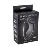 Чёрное эрекционное кольцо с анальной пробкой Button Anal Plug - Lola Games - в Сызрани купить с доставкой