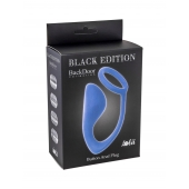 Синее эрекционное кольцо с анальной пробкой Button Anal Plug - Lola Games - в Сызрани купить с доставкой