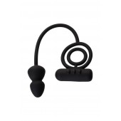 Чёрное эрекционное кольцо с вибропулькой и анальным хвостом - Erotist Adult Toys - в Сызрани купить с доставкой