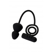 Чёрное эрекционное кольцо с вибростимулятором и анальным хвостом - Erotist Adult Toys - в Сызрани купить с доставкой