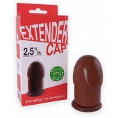 Коричневый латексный удлинитель пениса 2.5 in - Sitabella - в Сызрани купить с доставкой