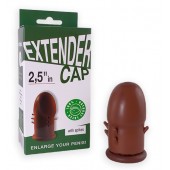 Коричневый латексный удлинитель пениса 2.5 in с шипиками - Sitabella - в Сызрани купить с доставкой
