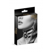 Чёрный тройной чокер с большим кольцом - Bijoux Pour Toi - купить с доставкой в Сызрани