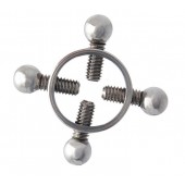 Серебристые зажимы для сосков на винтах - ToyFa - купить с доставкой в Сызрани