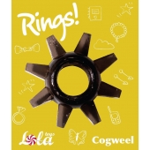 Чёрное эрекционное кольцо Rings Cogweel - Lola Games - в Сызрани купить с доставкой