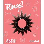 Чёрное эрекционное кольцо Rings Cristal - Lola Games - в Сызрани купить с доставкой