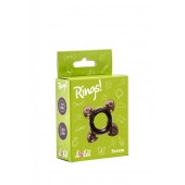 Чёрное эрекционное кольцо Rings Screw - Lola Games - в Сызрани купить с доставкой