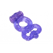 Фиолетовое эрекционное кольцо Rings Treadle с подхватом - Lola Games - в Сызрани купить с доставкой