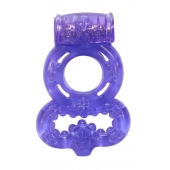 Фиолетовое эрекционное кольцо Rings Treadle с подхватом - Lola Games - в Сызрани купить с доставкой