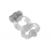 Прозрачное эрекционное кольцо Rings Treadle с подхватом - Lola Games - в Сызрани купить с доставкой