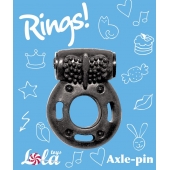 Черное эрекционное кольцо с вибрацией Rings Axle-pin - Lola Games - в Сызрани купить с доставкой
