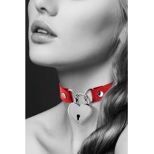 Красный чокер с замком в форме сердца - Bijoux Pour Toi - купить с доставкой в Сызрани