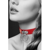 Красный узенький чокер с кольцом - Bijoux Pour Toi - купить с доставкой в Сызрани