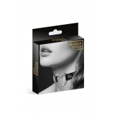 Чёрный чокер с кольцом в форме сердца - Bijoux Pour Toi - купить с доставкой в Сызрани