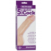 Насадка-реалистик для трусиков Vac-U-Lock 5  Realistic - 12,7 см. - Doc Johnson - купить с доставкой в Сызрани