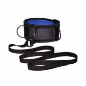 Чёрно-синий неопреновый ошейник с поводком - Sitabella - купить с доставкой в Сызрани