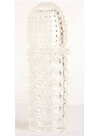 Прозрачная закрытая гелевая насадка - 13,5 см. - Toyfa Basic - в Сызрани купить с доставкой