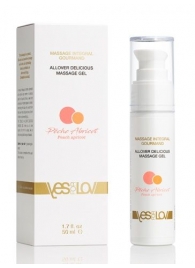 Универсальный массажный гель-смазка Allover Delicious Massage Gel с ароматом персика и аброкоса - 50 мл. - YESforLOV - купить с доставкой в Сызрани