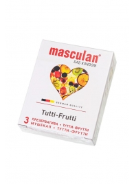 Жёлтые презервативы Masculan Ultra Tutti-Frutti с фруктовым ароматом - 3 шт. - Masculan - купить с доставкой в Сызрани