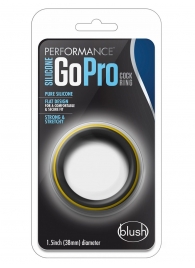 Черно-желтое силиконовое эрекционное кольцо Silicone Go Pro Cock Ring - Blush Novelties - в Сызрани купить с доставкой