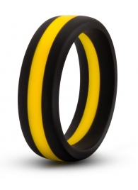 Черно-желтое силиконовое эрекционное кольцо Silicone Go Pro Cock Ring - Blush Novelties - в Сызрани купить с доставкой